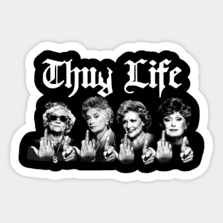 thug life golden Sticker